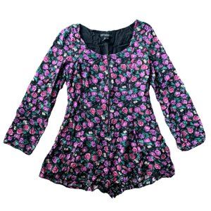 Floral Long-sleeve Romper